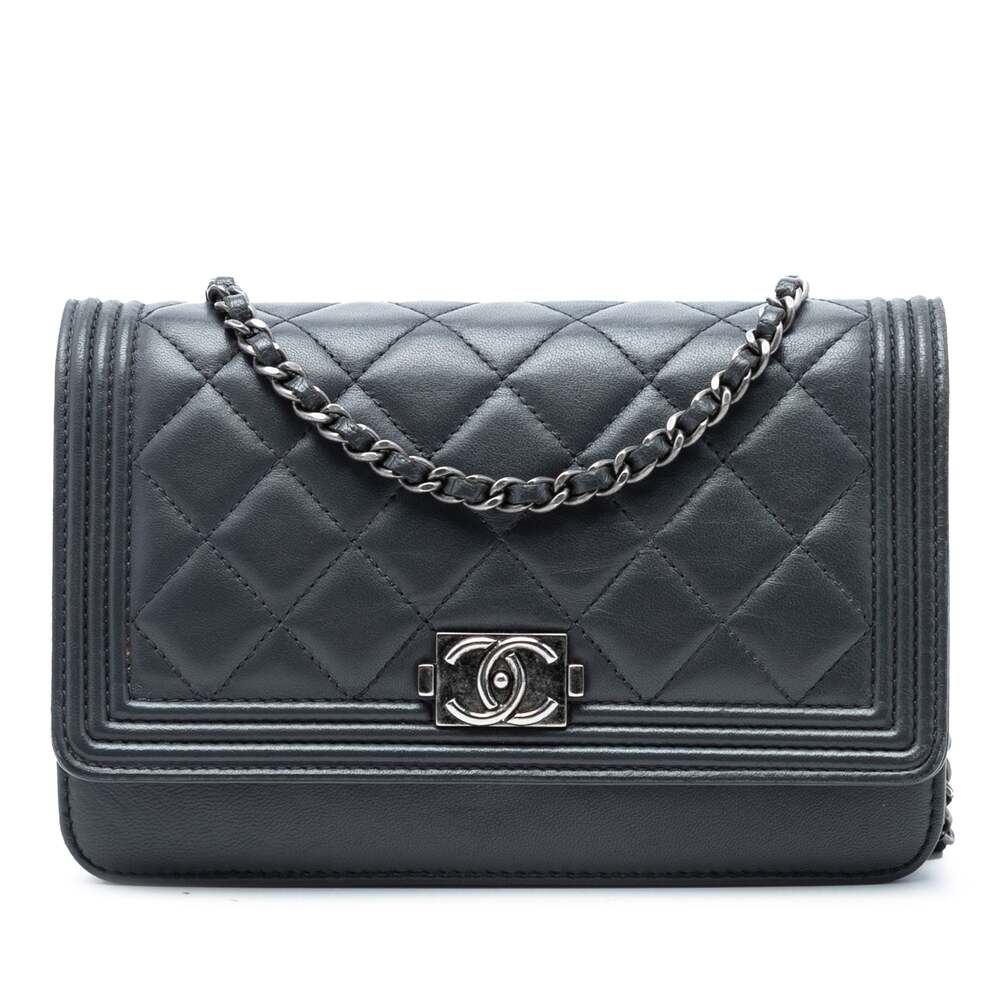 Chanel Boy Wallet On Chain Quilted #256546C25B